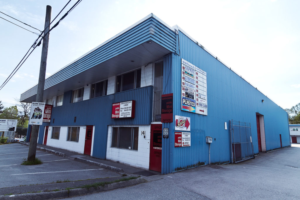 storage north vancouver, north shore mini storage, front, street