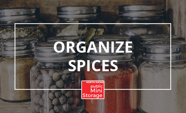 organize, spices, jars
